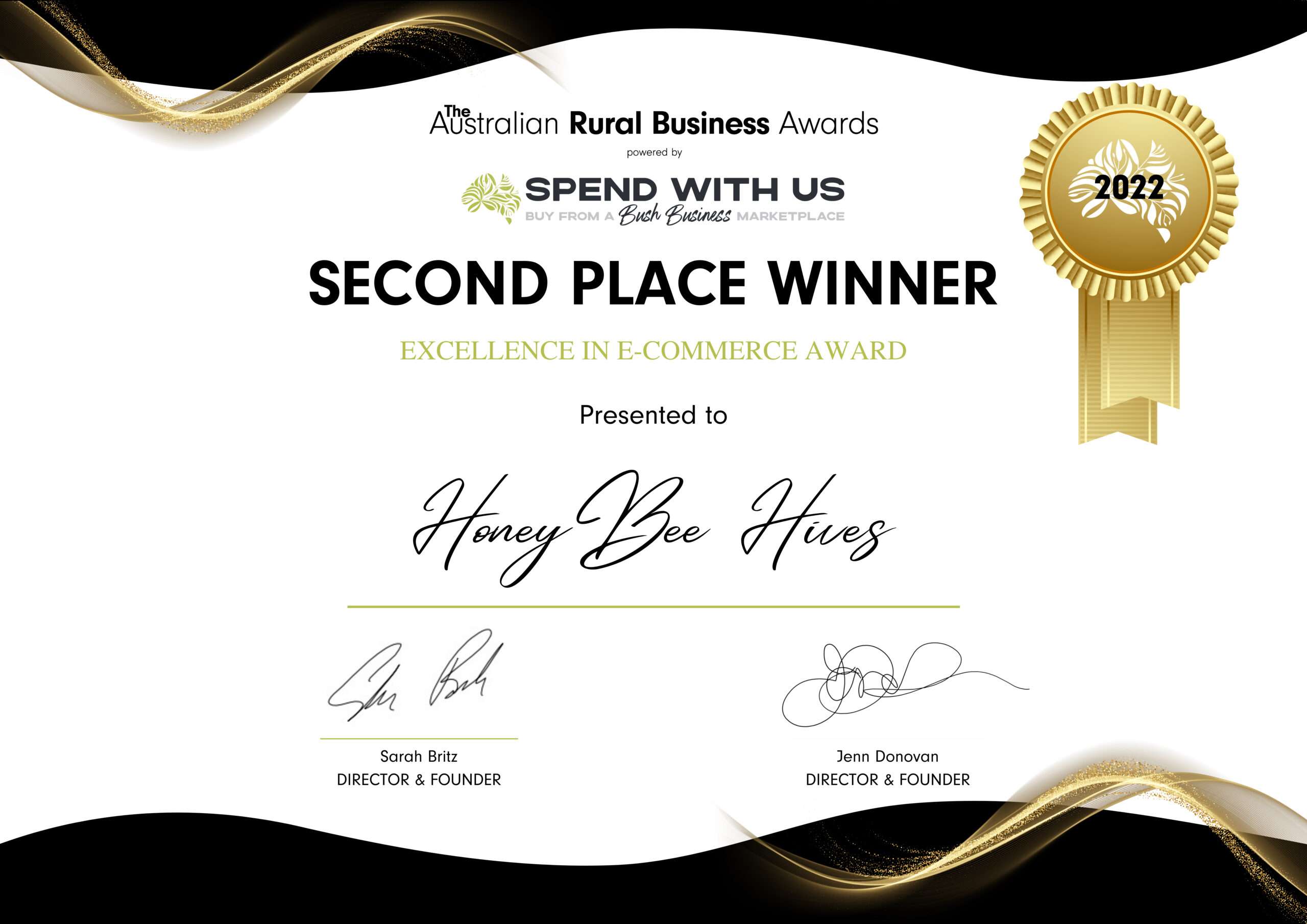 Runner’s Up: The Australian Rural Business Awards Excellence in E-Commerce